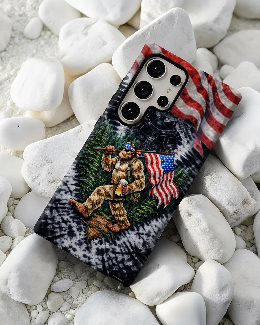 BIGFOOT WITH FLAG V SWIRL PHONE CASE  - TLTW0405263