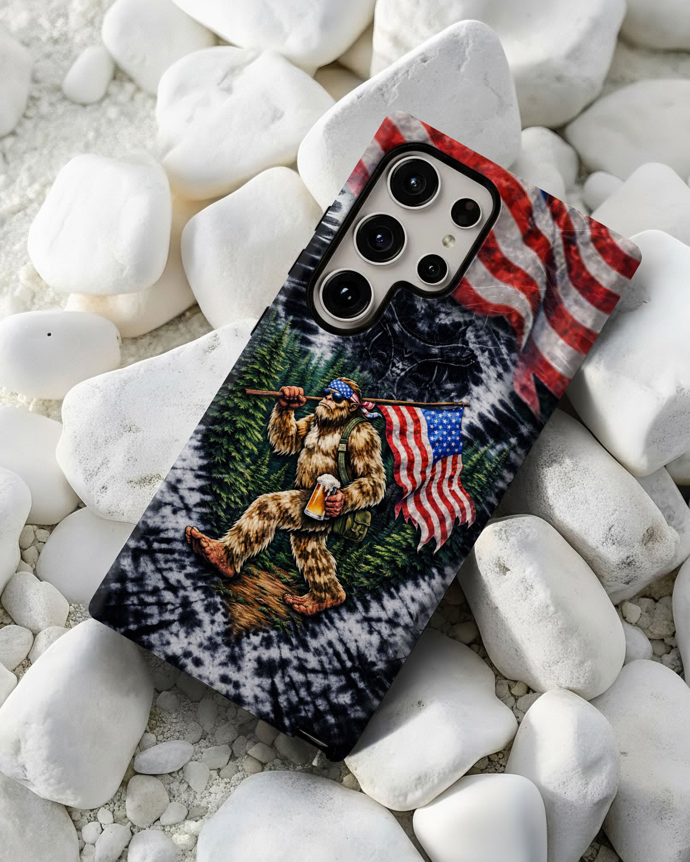 BIGFOOT WITH FLAG V SWIRL PHONE CASE  - TLTW0405263