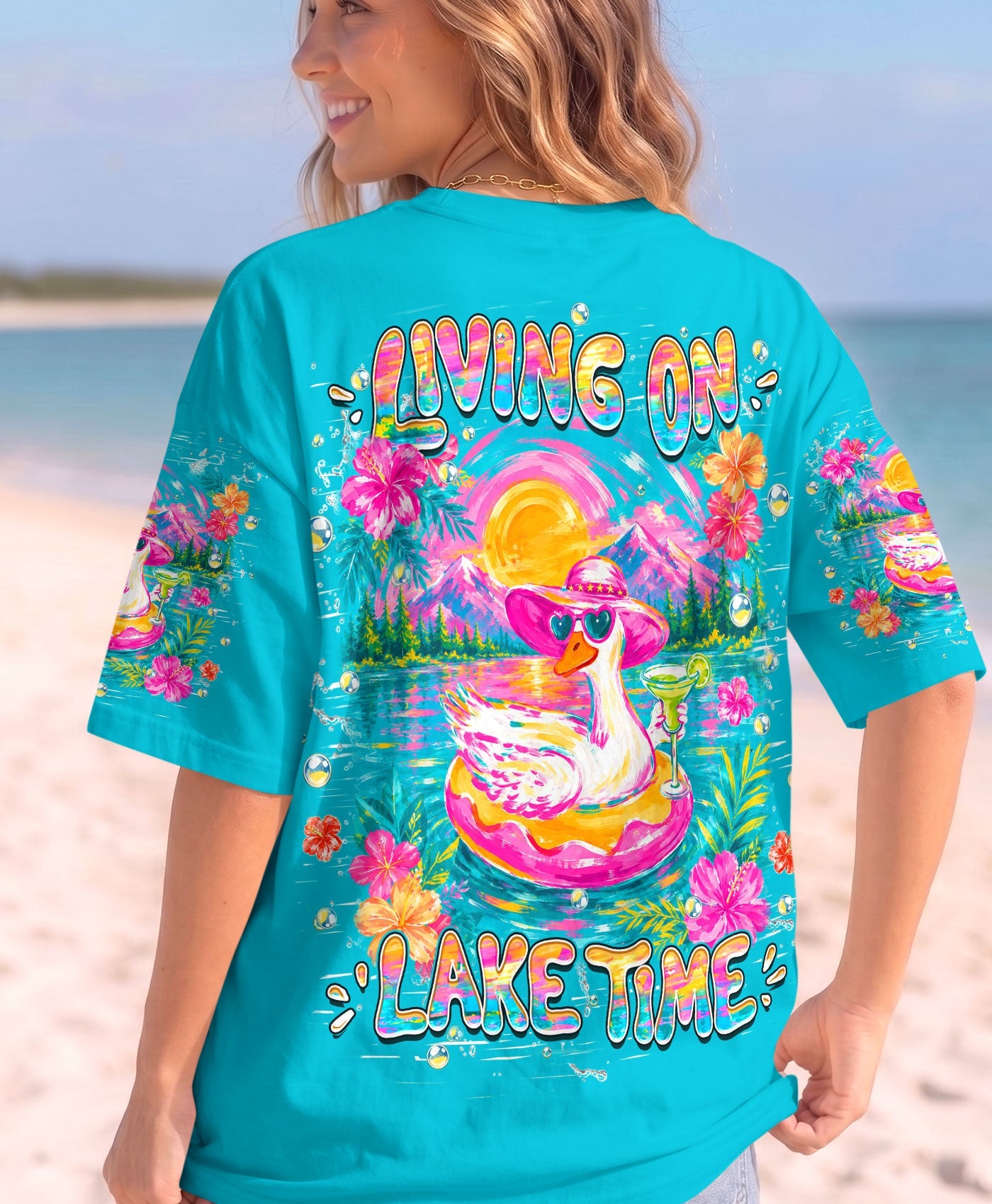 LIVING ON LAKE TIME GOOSE ALL OVER PRINT   - TLHN2205263