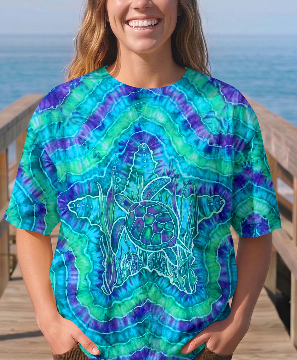 STARFISH TURTLE SWIRL ALL OVER PRINT - TLHN0307261