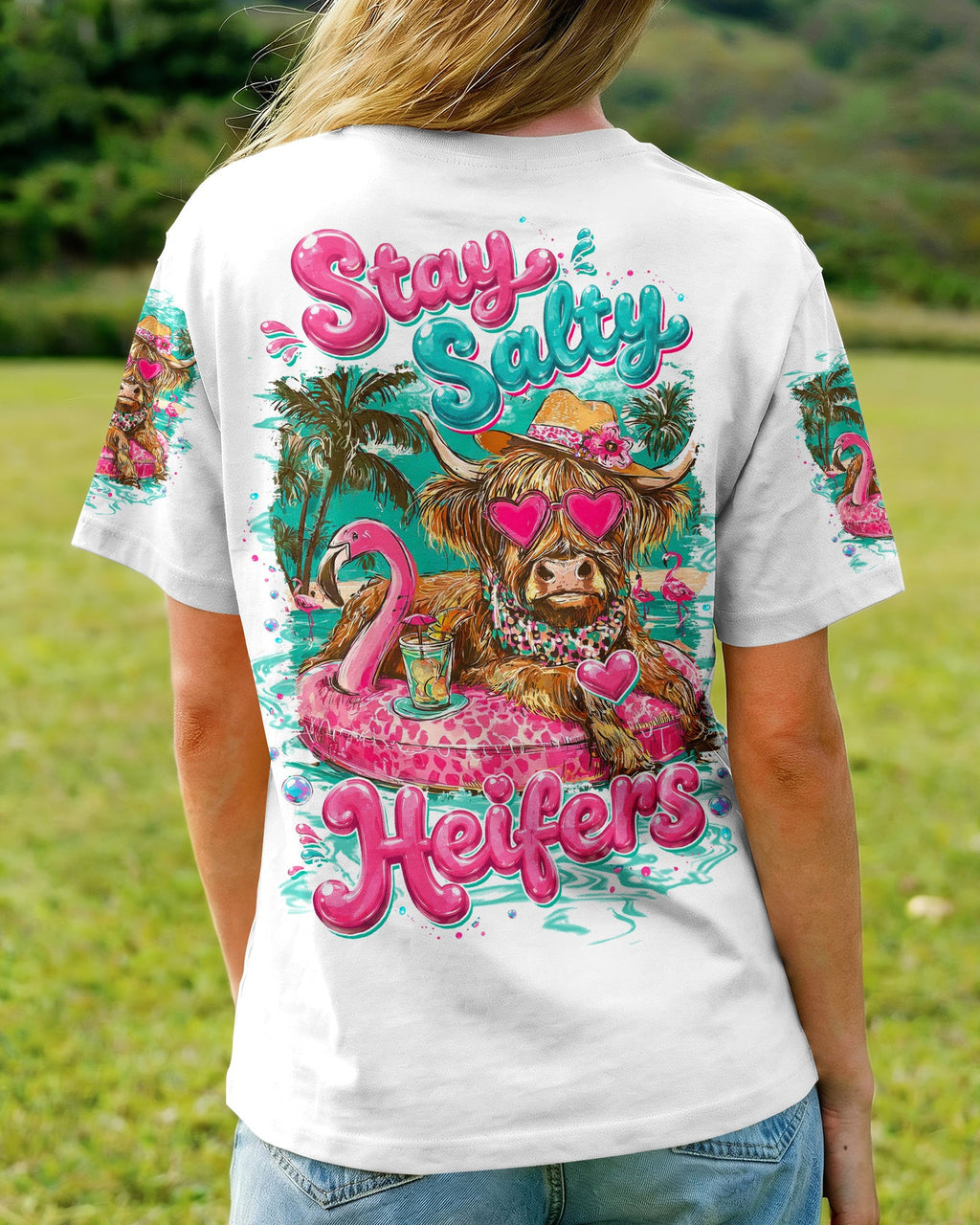 STAY SALTY HEIFERS COW BEACH ALL OVER PRINT  - TLTW1905261