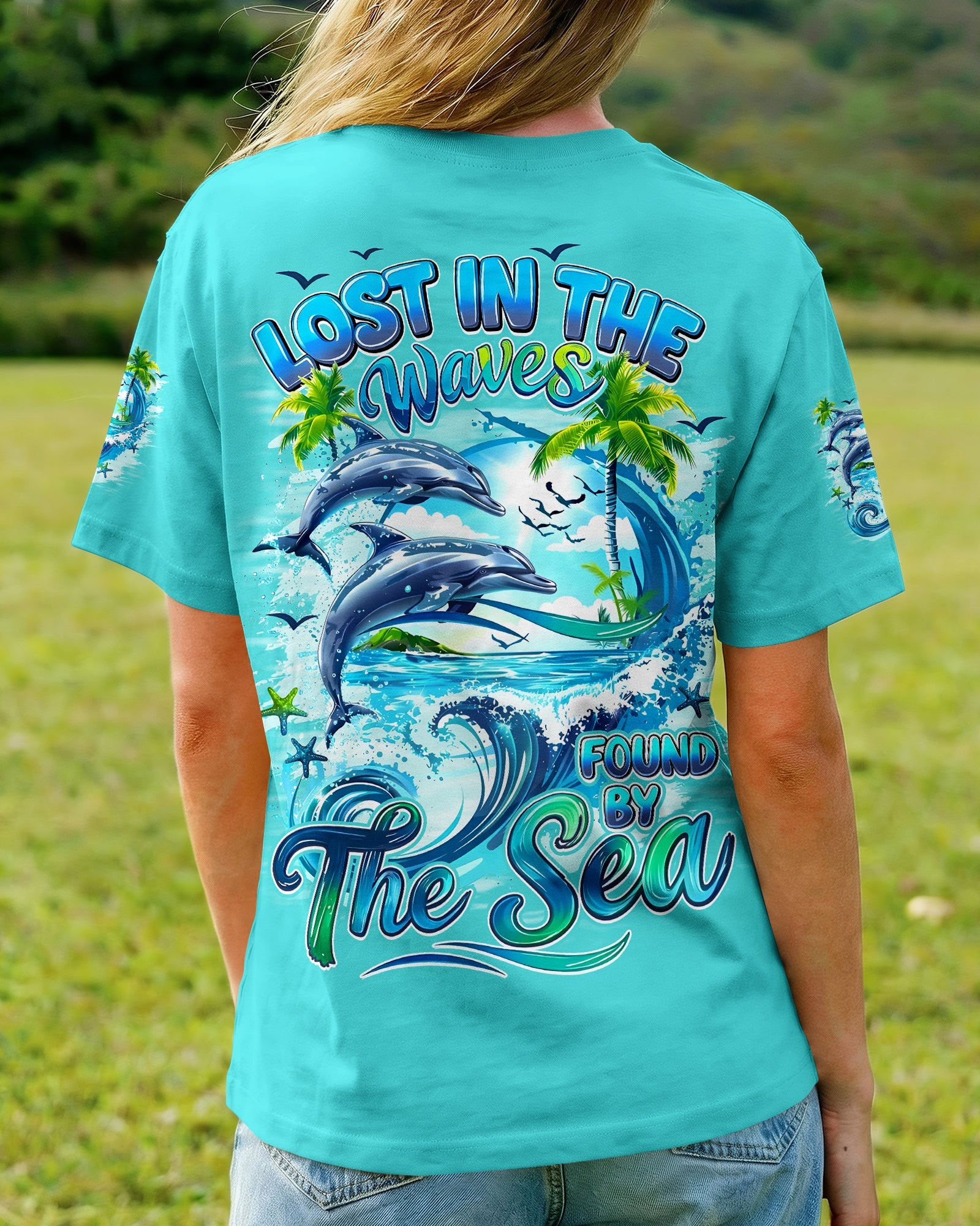 LOST IN THE WAVES FOUND BY THE SEA ALL OVER PRINT - TYQY2705262
