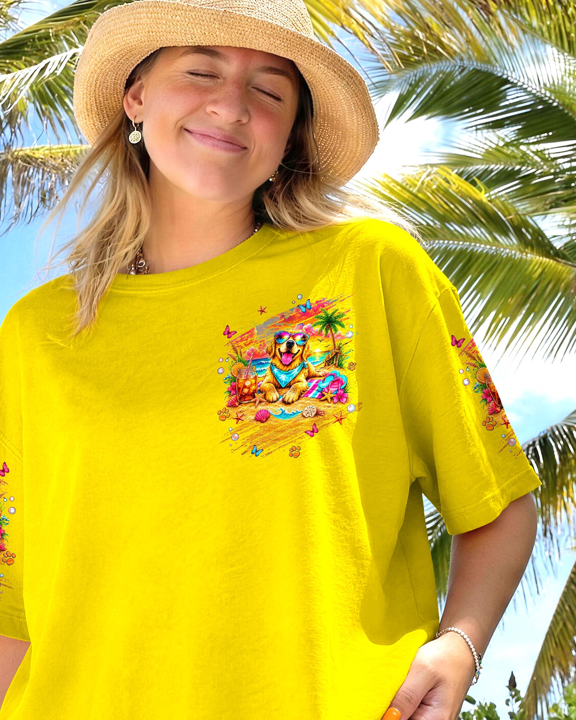 MEET ME AT MY HAPPY PLACE GOLDEN RETRIEVER DOG ALL OVER PRINT - TLNT2105261