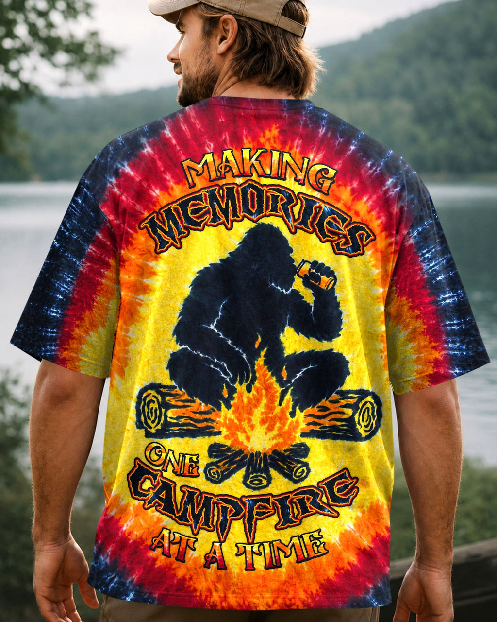MAKING MEMORIES ONE CAMPFIRE AT A TIME BIGFOOT ALL OVER PRINT - TLHN1307262
