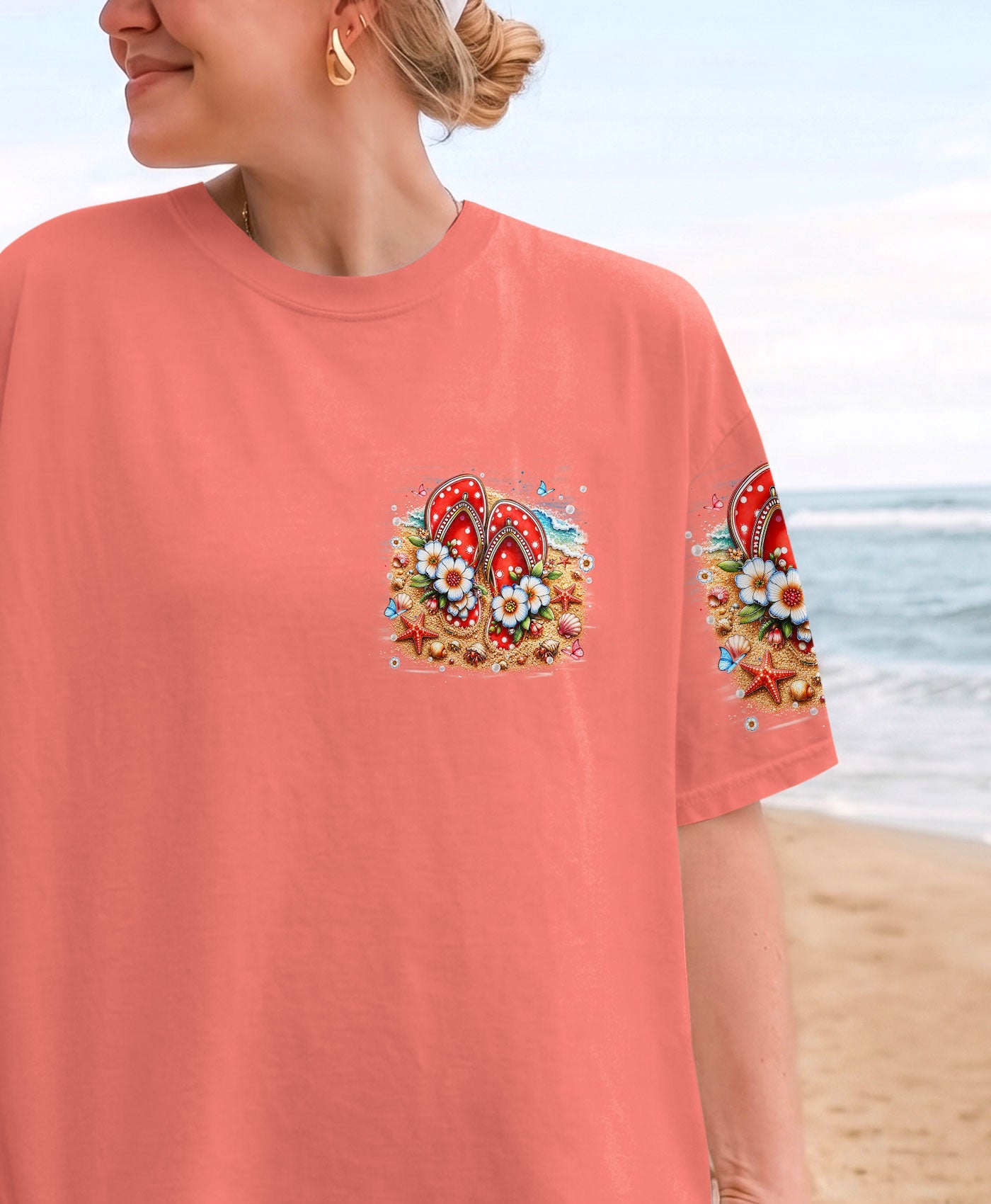 LIFE IS BETTER IN FLIP-FLOPS AND SANDY TOES ALL OVER PRINT   - TLHN1505263