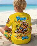 PAWS OUT SUN'S OUT GOLDEN RETRIEVER DOG KIDS ALL OVER PRINT - TLTW2805262