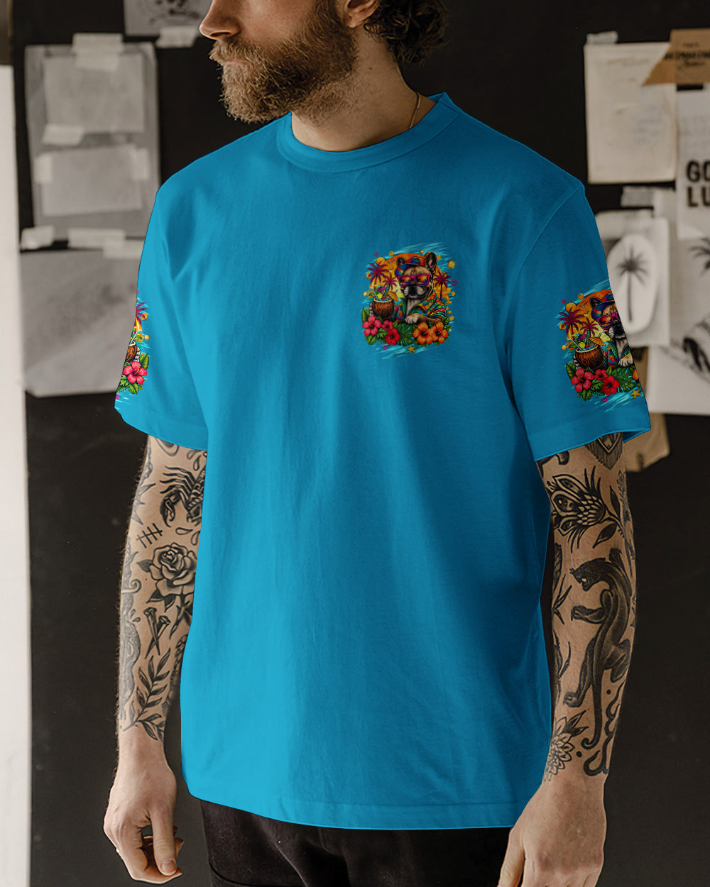 I'M ON ISLAND TIME FRENCH BULLDOG ALL OVER PRINT - TLHG2105262