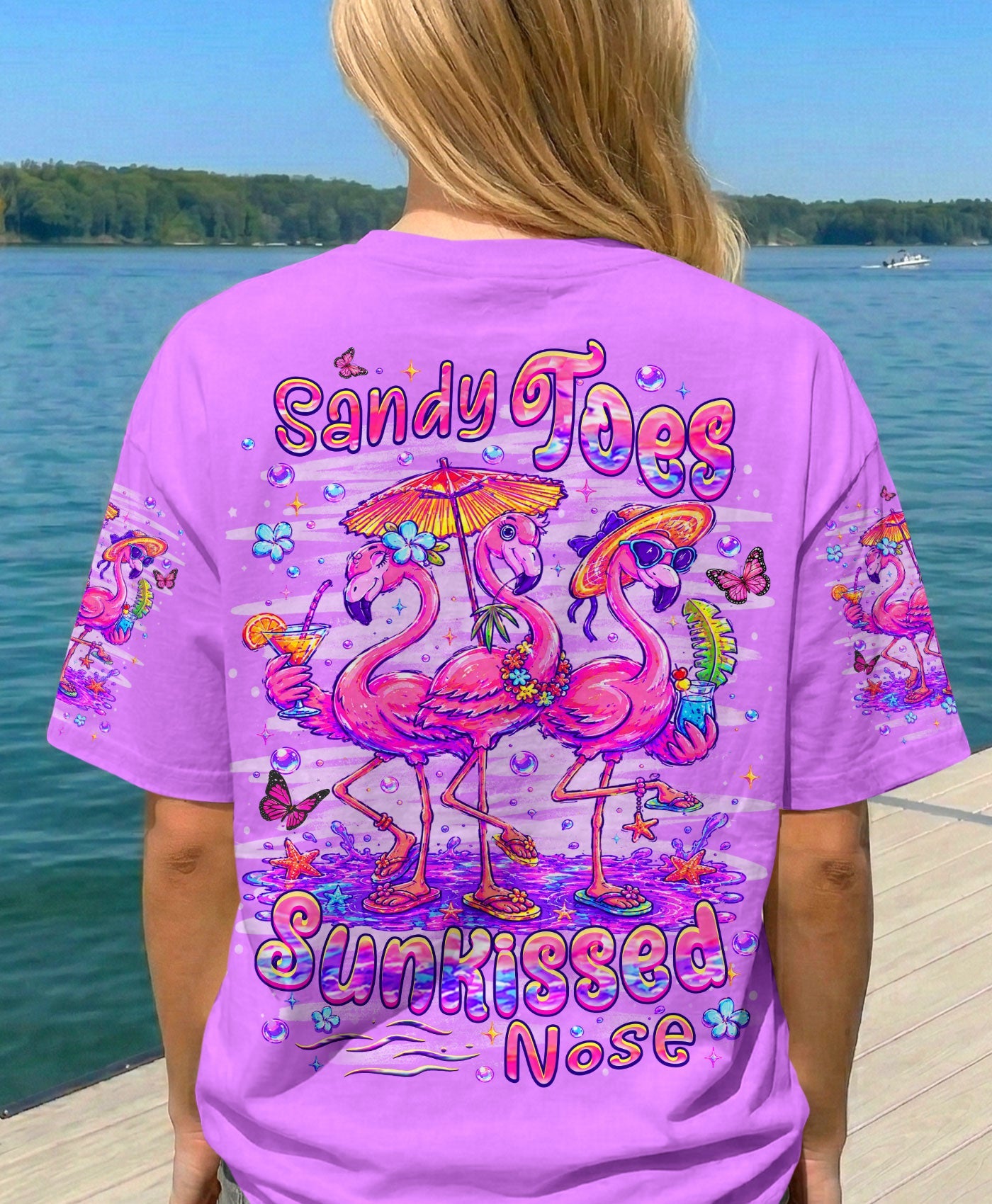 SANDY TOES SUNKISSED NOSE FLAMINGO ALL OVER PRINT -  TLHN2206265