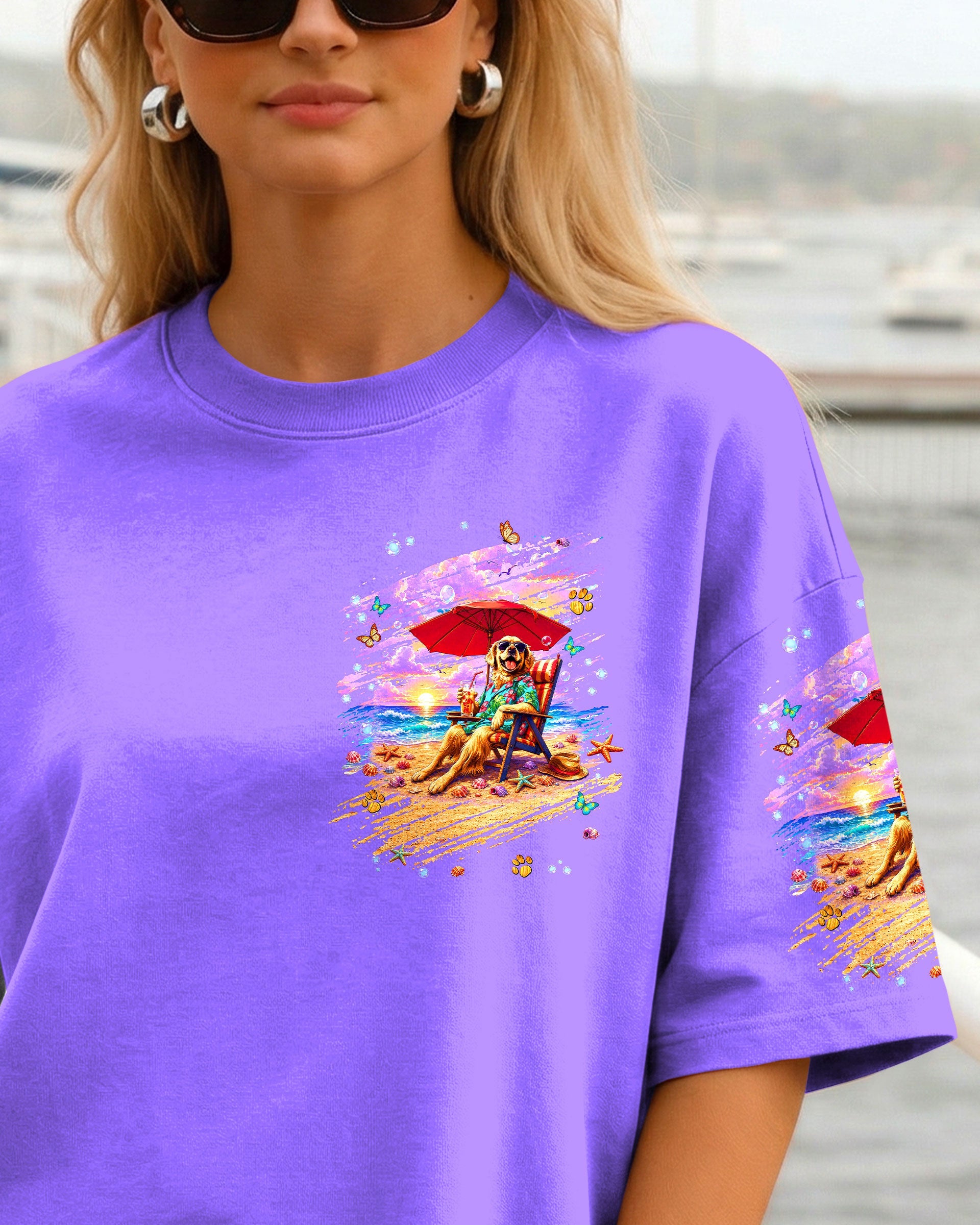 WATCH ME SIP GOLDEN RETRIEVER  DOG ALL OVER PRINT  - TLNT2605263