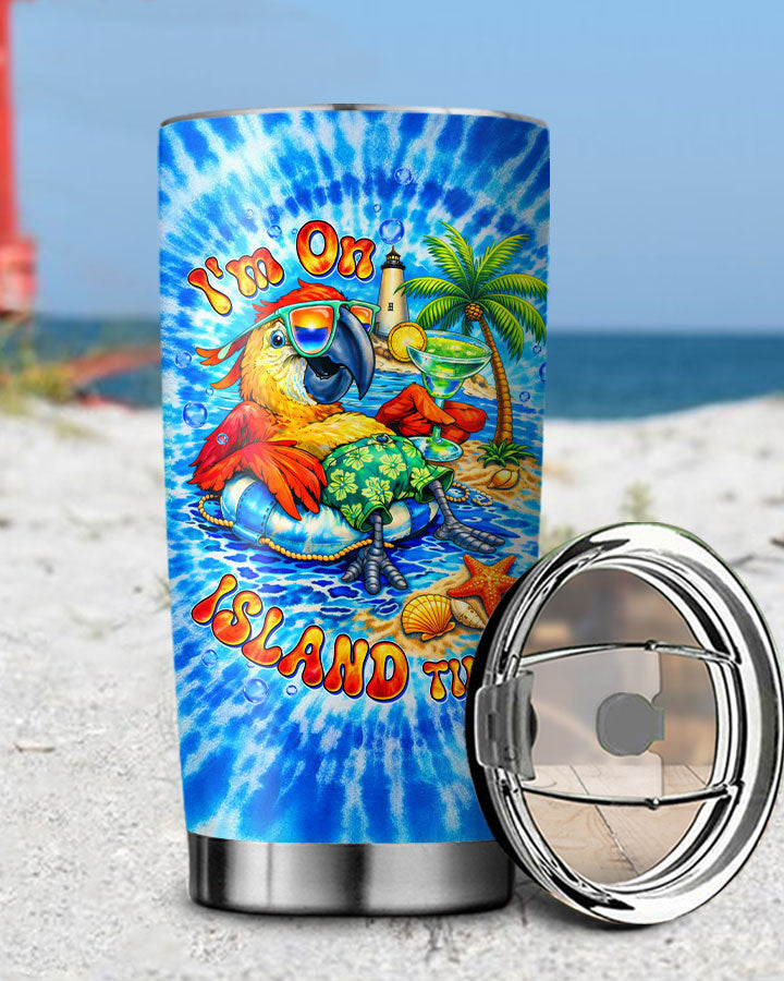 I'M ON ISLAND TIME PARROT SWIRL TUMBLER    - TLTW1304261