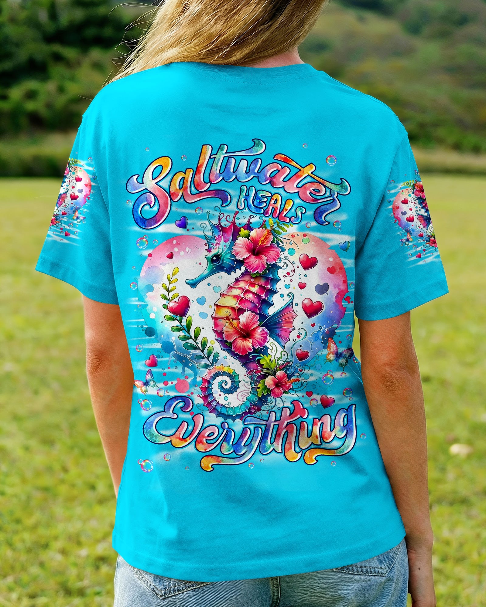 SALTWATER HEALS EVERYTHING SEAHORSE ALL OVER PRINT - TYLN1505262