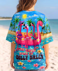 I WAS SIMPLY BORN TO DILLY DALLY FLAMINGO  ALL OVER PRINT - TLHN0805262