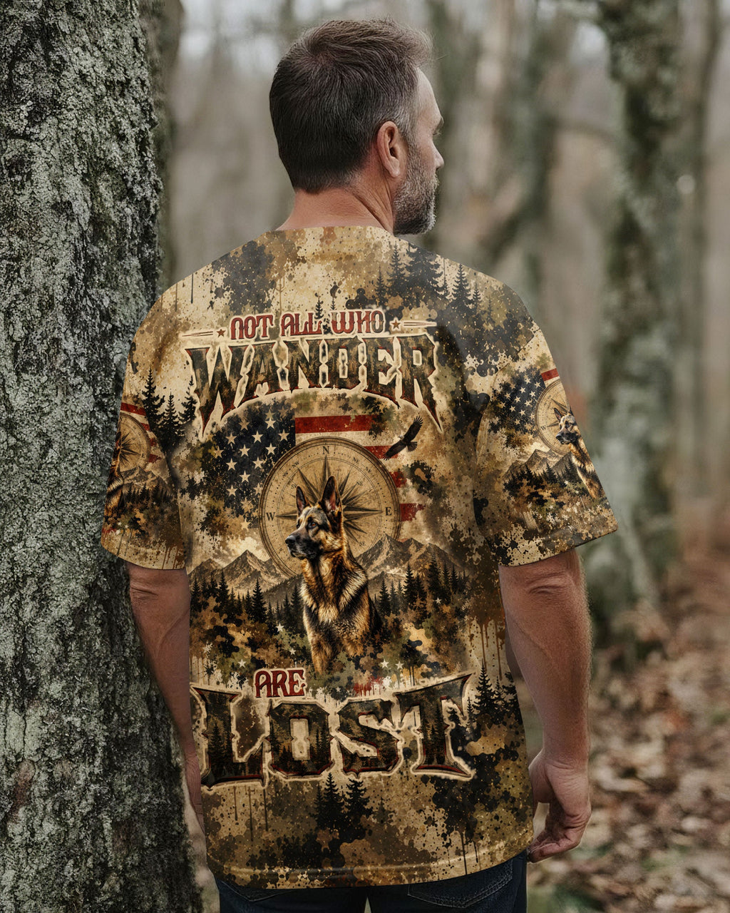 NOT ALL WHO WANDER ARE LOST GERMAN SHEPHERD DOG ALL OVER PRINT - TLTW0306261