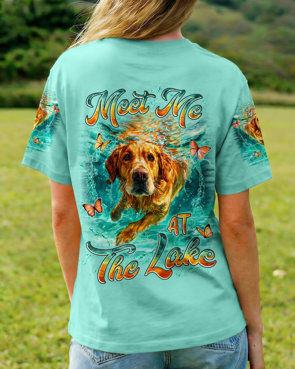 MEET ME AT THE LAKE GOLDEN RETRIEVER DOG ALL OVER PRINT - TYLN225262