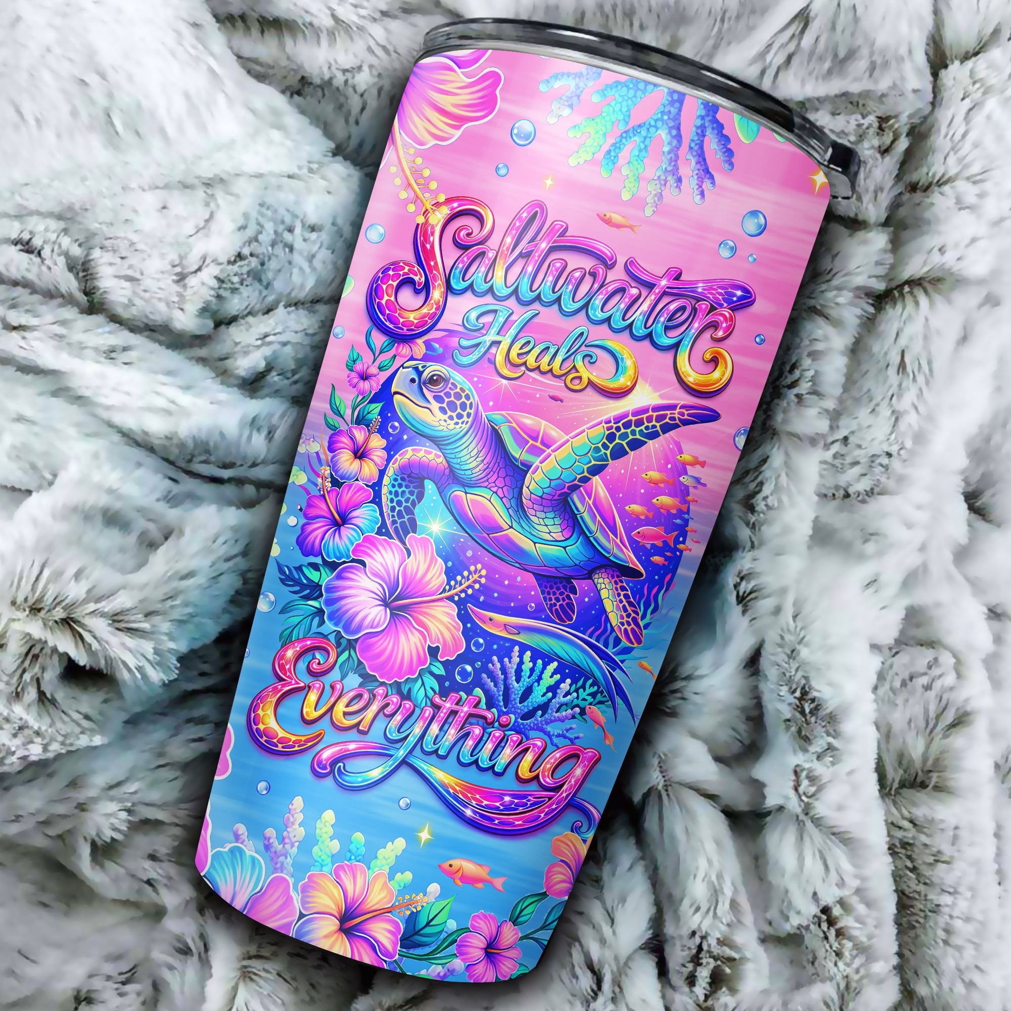 SALTWATER HEALS EVERYTHING TURTLE  TUMBLER   - TLNT1104262