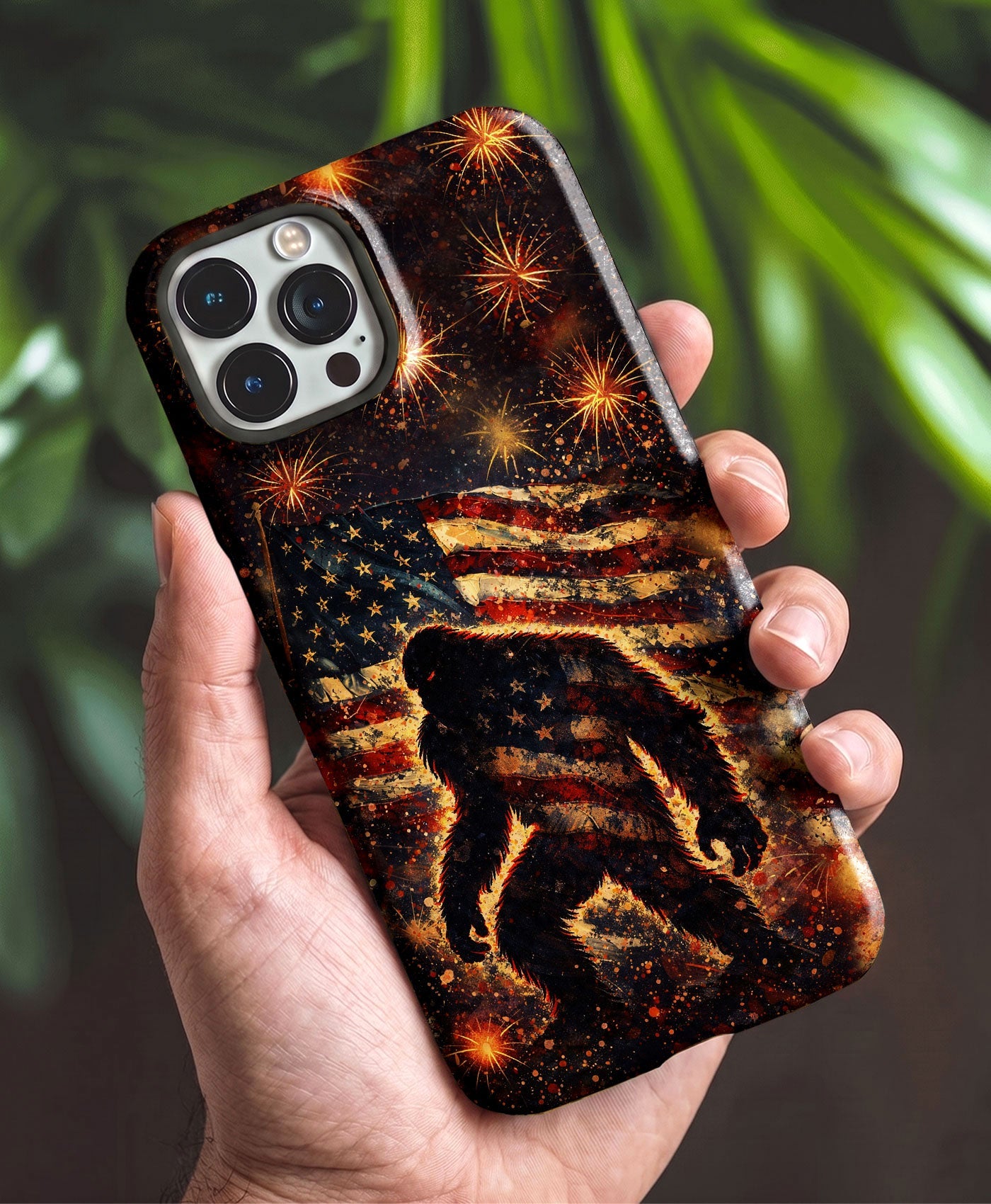 BIGFOOT STARS AND STRIPES GRUNGE ART  PHONE CASE  - TLHN2004264