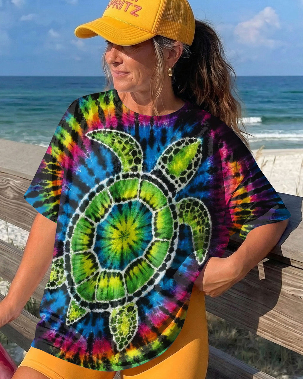 COLORFUL SEA TURTLE  ALL OVER PRINT - TLTW1205261