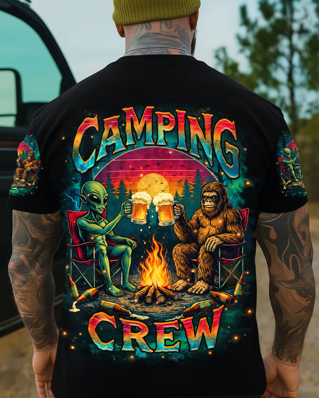 CAMPING CREW ALIEN BIGFOOT  ALL OVER PRINT - TLHN0604263