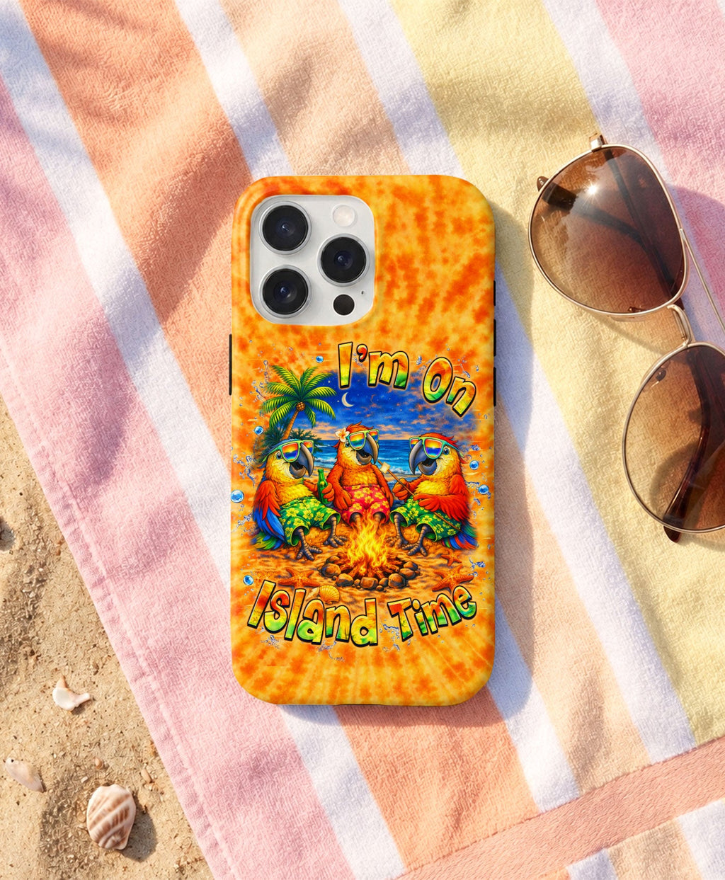 I'M ON ISLAND TIME PARROT SWIRL  PHONE CASE  - TLHN1405264