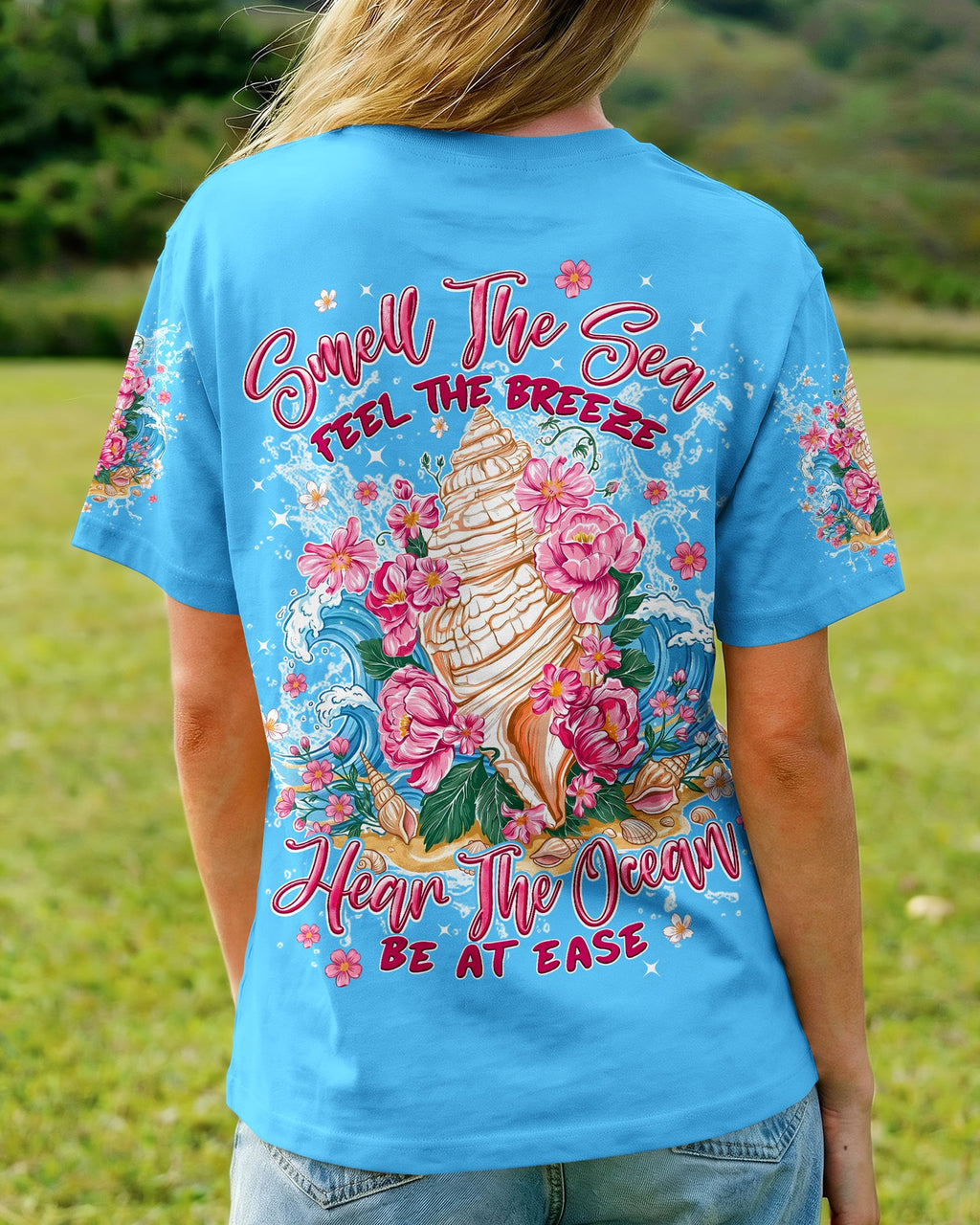 SMELL THE SEA FEEL THE BREEZE SEASHELL ALL OVER PRINT - TYPQ0806261