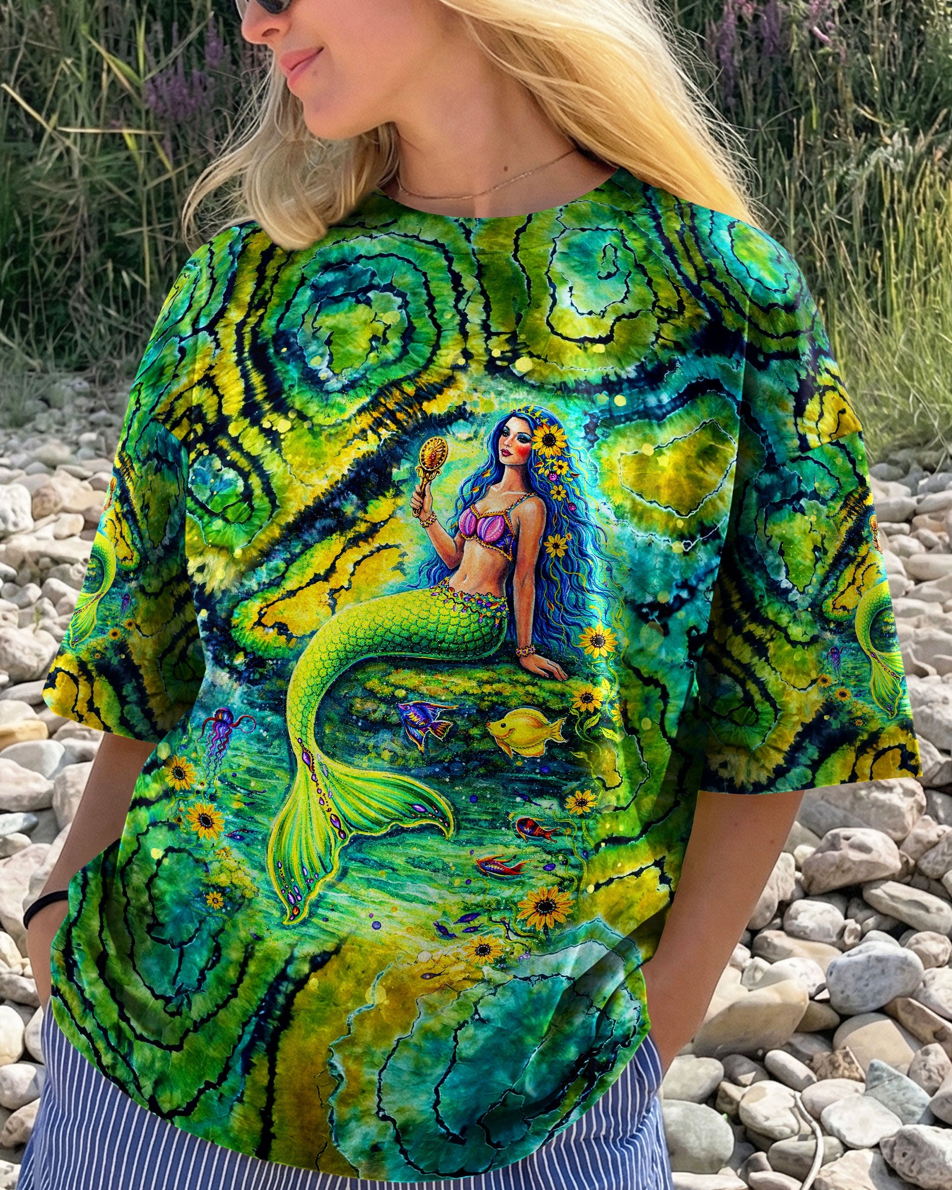 SHE IS A MERMAID SWIRL ALL OVER PRINT  - TLNT0904262