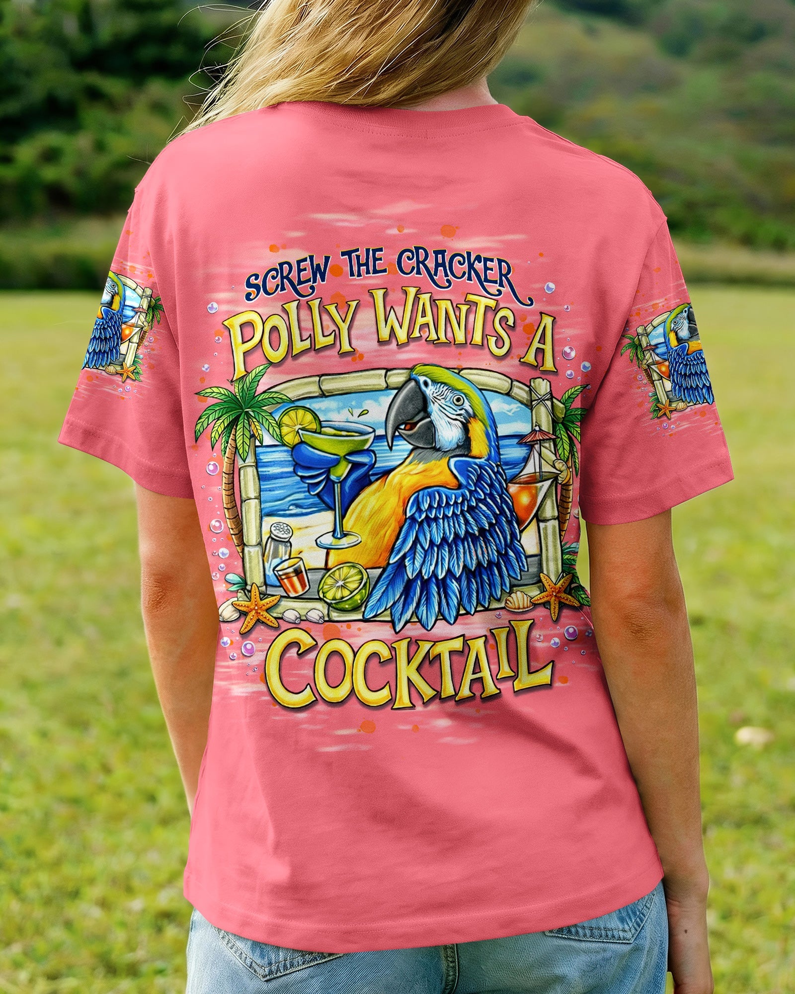 POLLY WANTS A COCKTAIL PARROT ALL OVER PRINT  - TLNT1404262