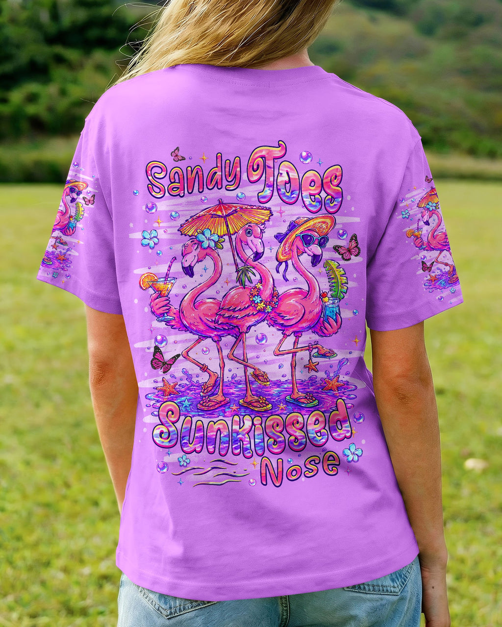 SANDY TOES SUNKISSED NOSE FLAMINGO ALL OVER PRINT -  TLHN2206265