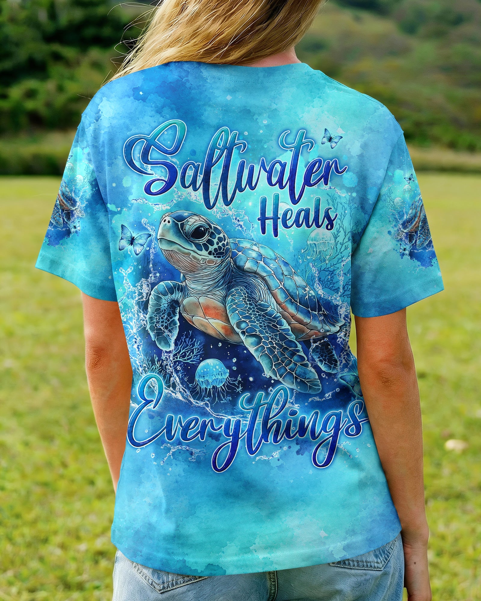 SALTWATER HEALS EVERYTHING TURTLE ALL OVER PRINT - TYLN0607263
