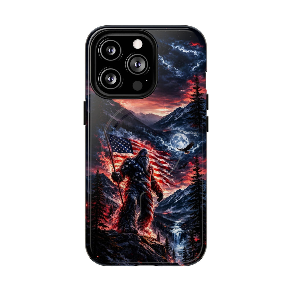 BIGFOOT WITH FLAG MAGNETIC  PHONE CASE - TLHG0405266