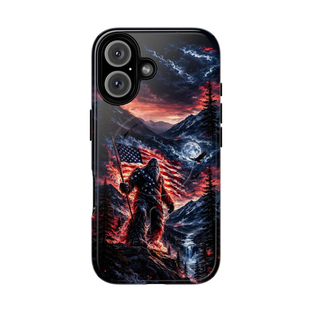 BIGFOOT WITH FLAG MAGNETIC  PHONE CASE - TLHG0405266