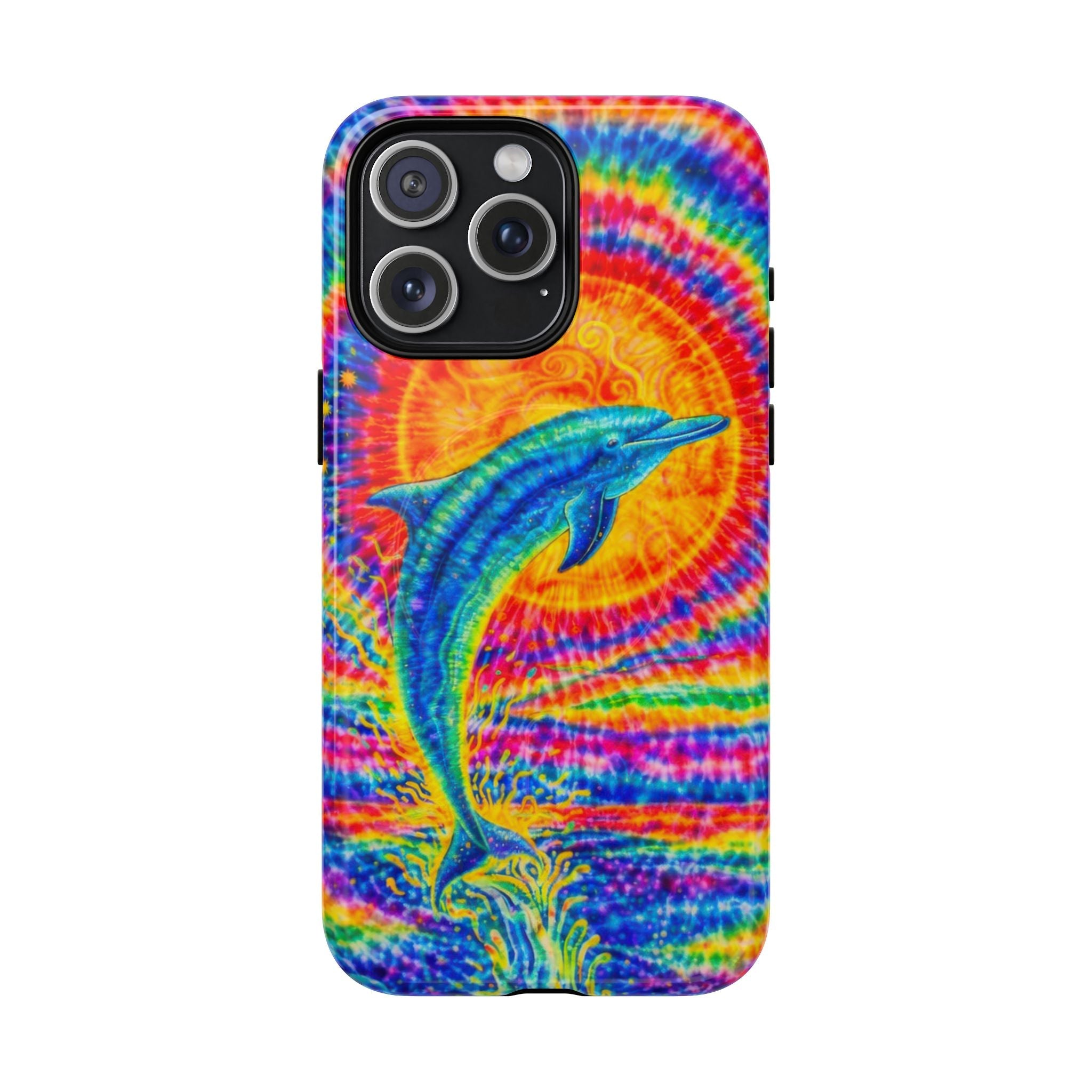 DOLPHIN SUN COLORFUL SWIRL MAGNETIC  PHONE CASE  - TLTW2205261