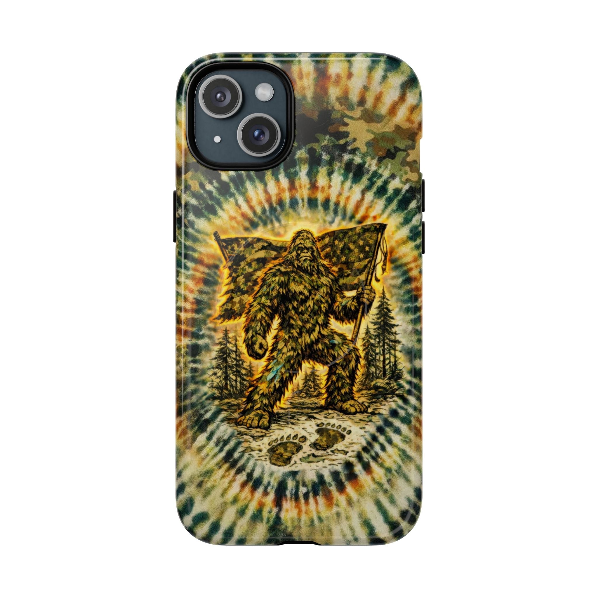 BIGFOOT WITH FLAG CAMOUFLAGE MAGNETIC  PHONE CASE  - TLTW0705262