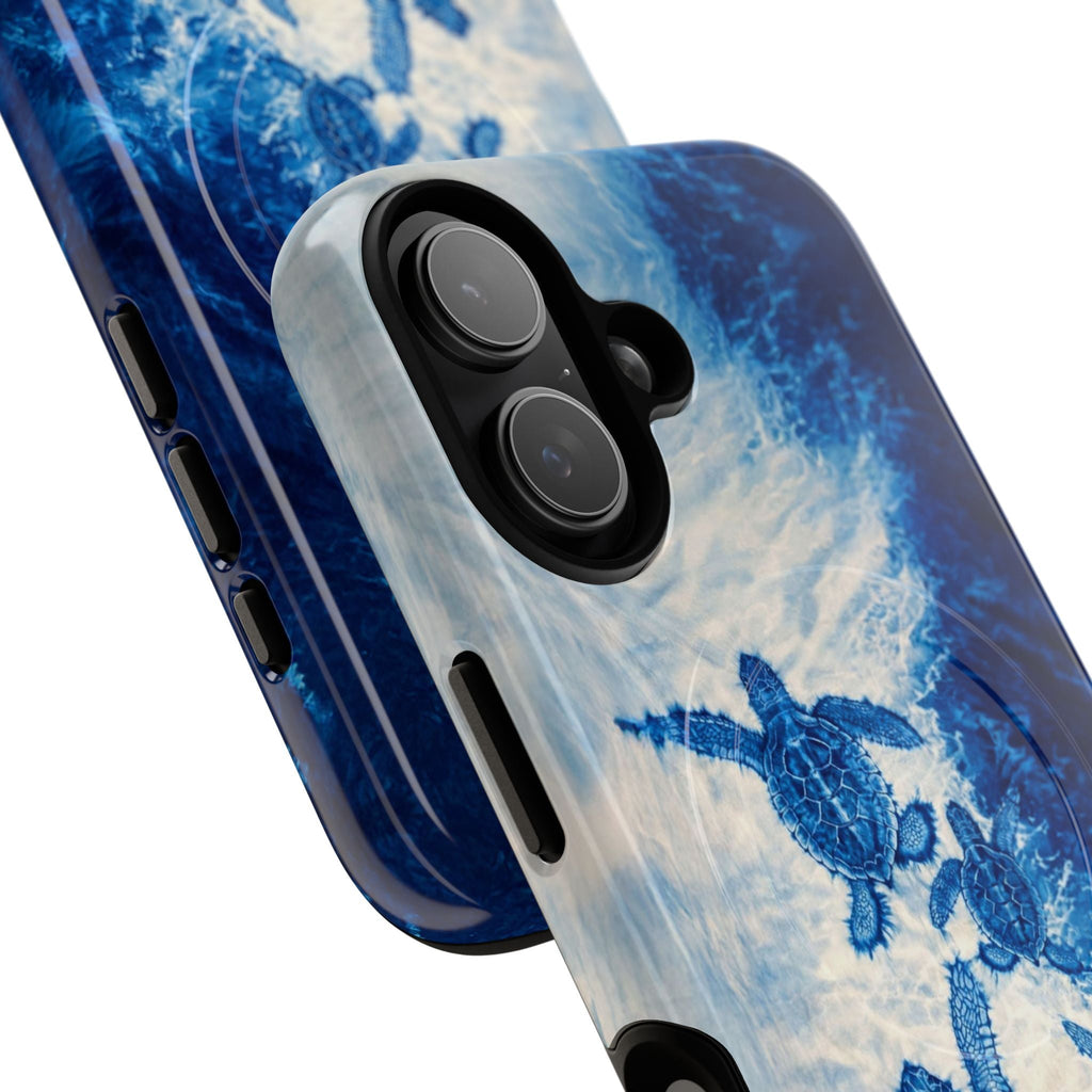 SEA TURTLE FAMILY WAVES MAGNETIC PHONE CASE  - TLTW1704264