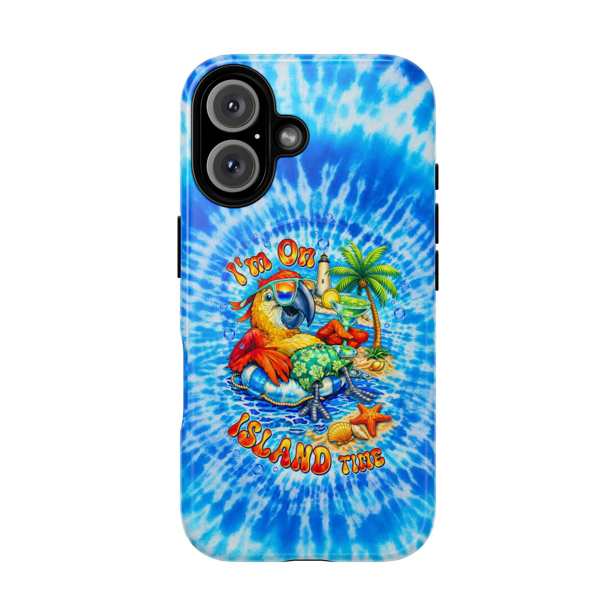 I'M ON ISLAND TIME PARROT SWIRL MAGNETIC PHONE CASE   - TLTW1304262