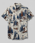 BIGFOOT ALIEN UFO BUTTON-DOWN COLLAR SHIRT - TLHN2306262