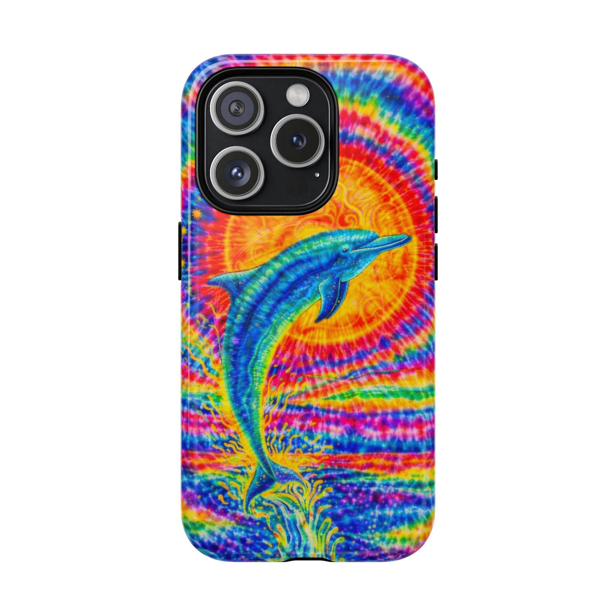 DOLPHIN SUN COLORFUL SWIRL MAGNETIC  PHONE CASE  - TLTW2205261