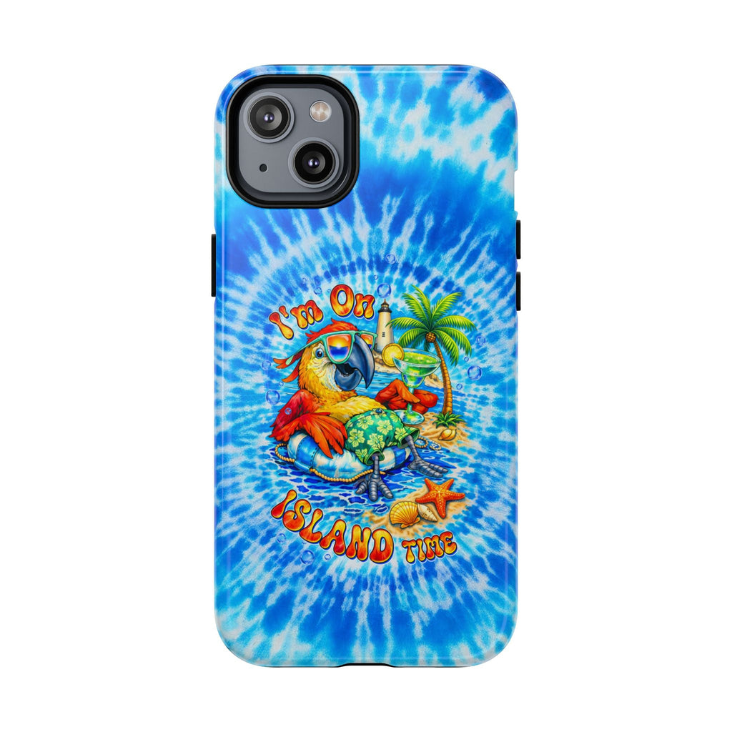 I'M ON ISLAND TIME PARROT SWIRL MAGNETIC PHONE CASE   - TLTW1304262