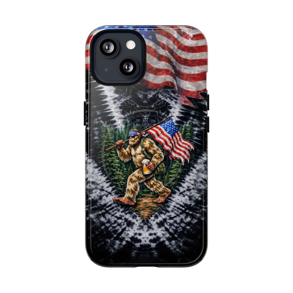 BIGFOOT WITH FLAG V SWIRL MAGNETIC PHONE CASE  - TLTW0405263