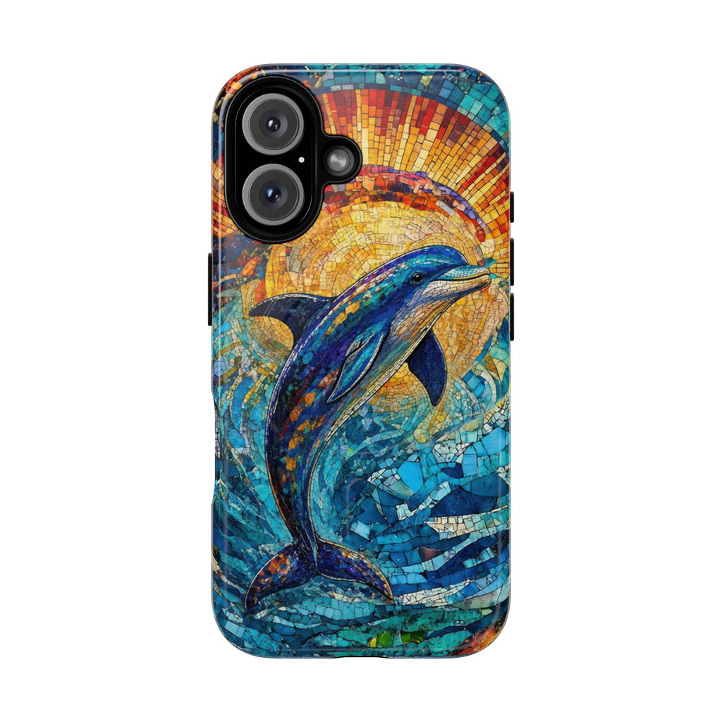 DOLPHIN STAINED GLASS MAGNETIC PHONE CASE  - TLTW1305265