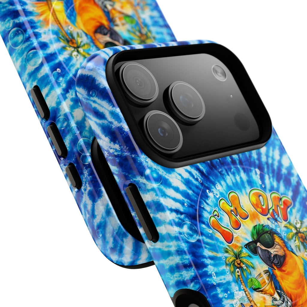 I'M ON ISLAND TIME PARROT  MAGNETIC PHONE CASE  - TLHG1604261