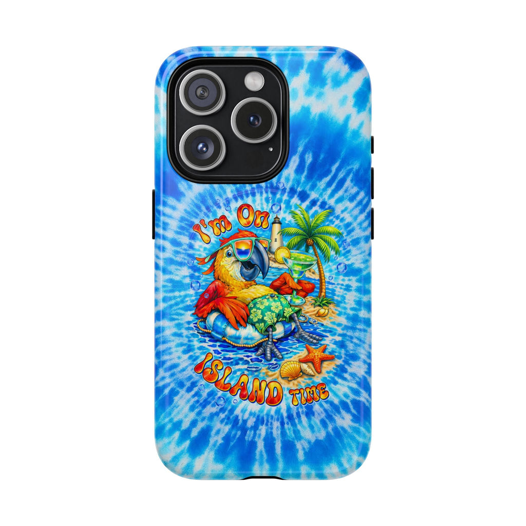 I'M ON ISLAND TIME PARROT SWIRL MAGNETIC PHONE CASE   - TLTW1304262