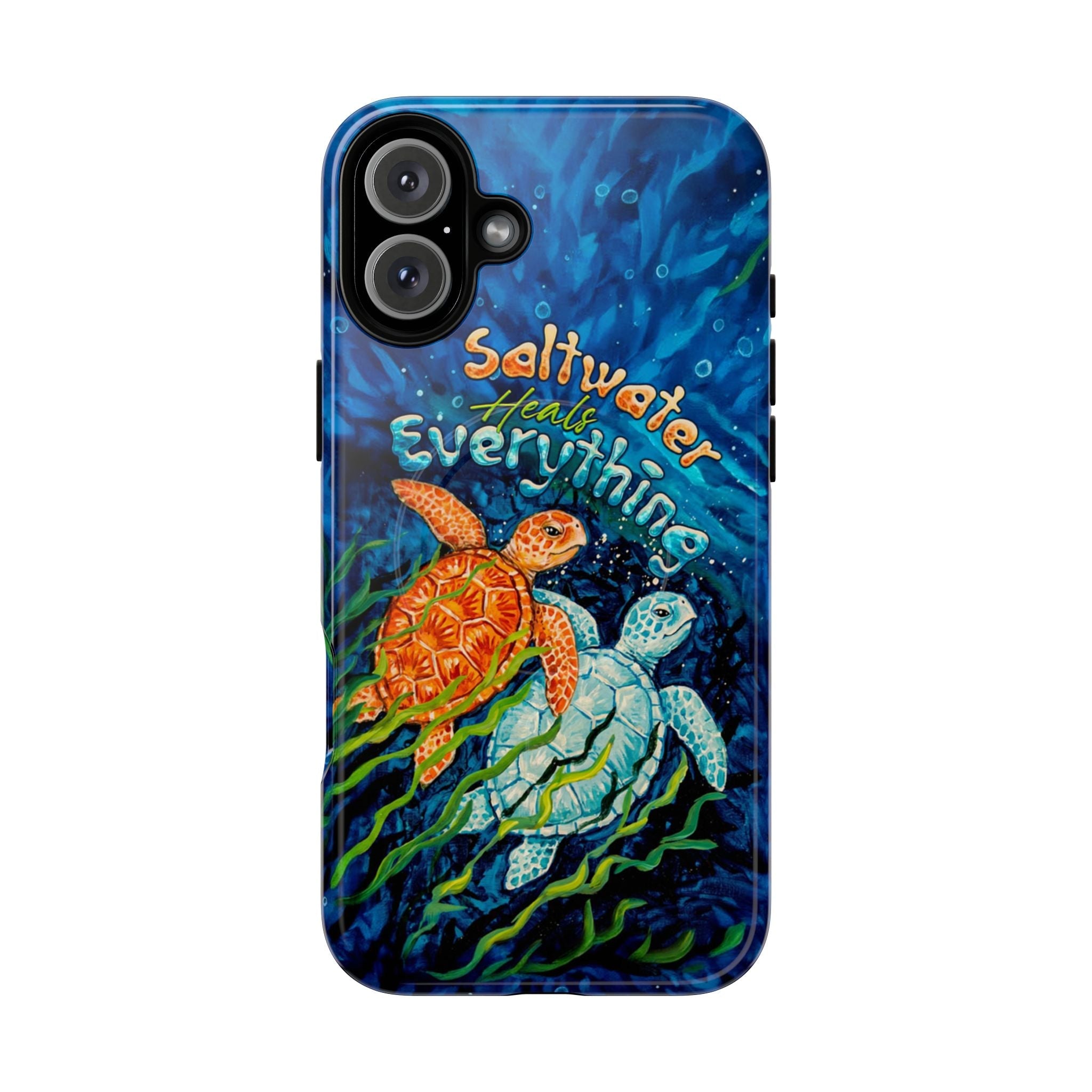 SALTWATER HEALS EVERYTHING TURTLE MAGNETIC PHONE CASE  - TLTW2005264