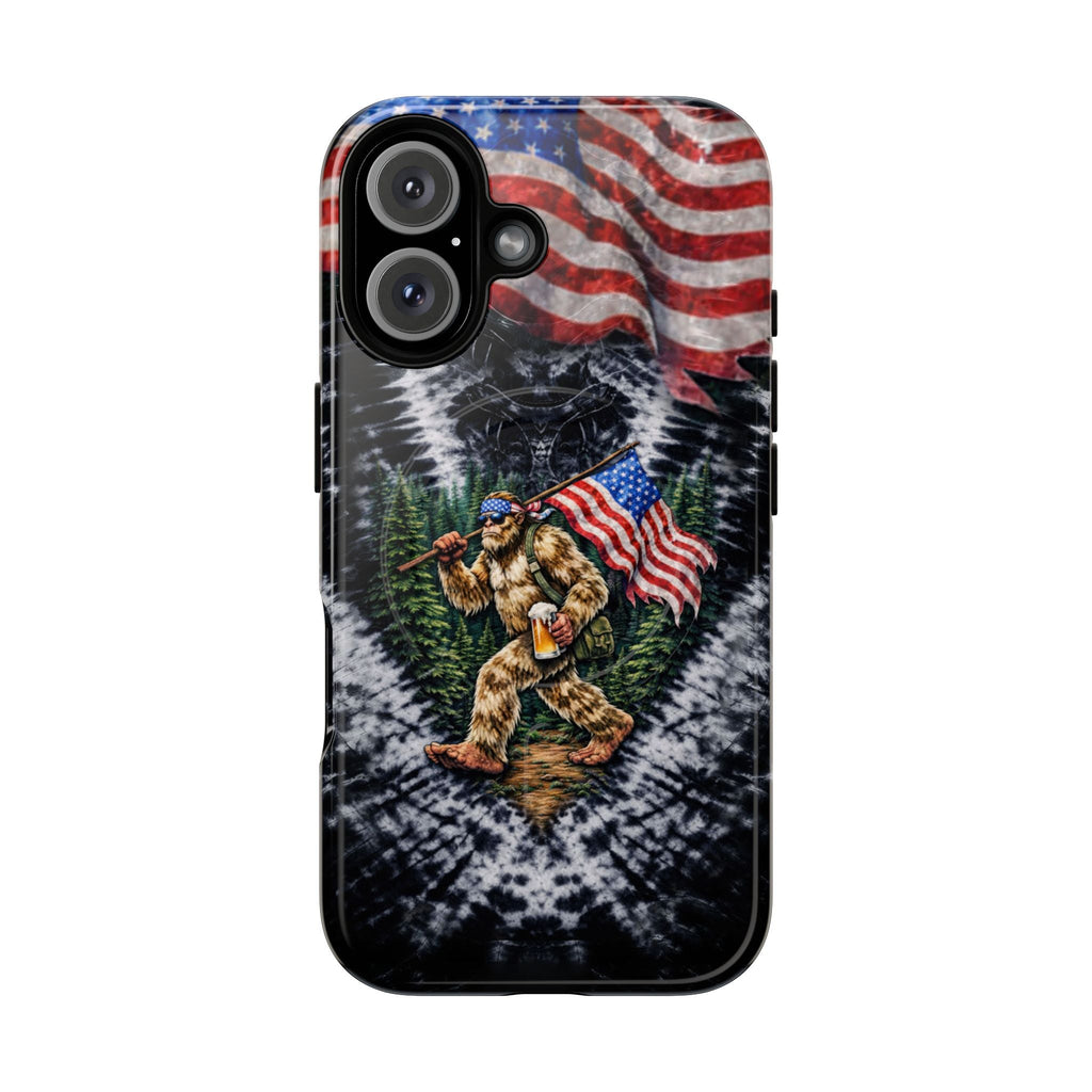 BIGFOOT WITH FLAG V SWIRL MAGNETIC PHONE CASE  - TLTW0405263