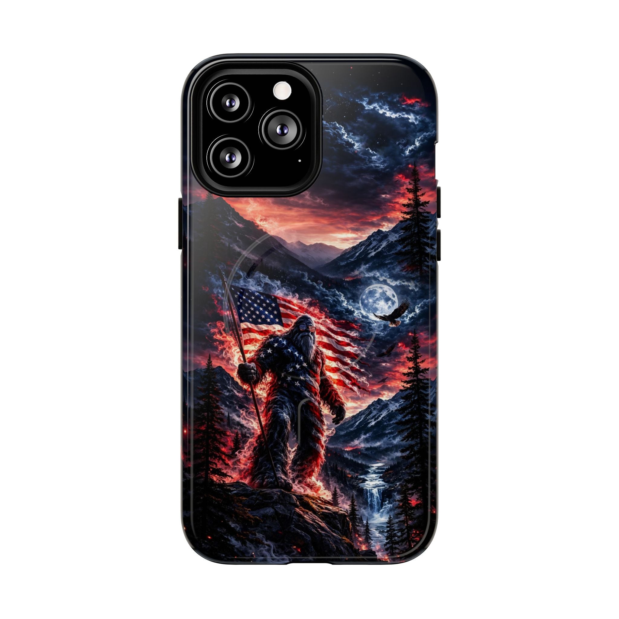 BIGFOOT WITH FLAG MAGNETIC  PHONE CASE - TLHG0405266