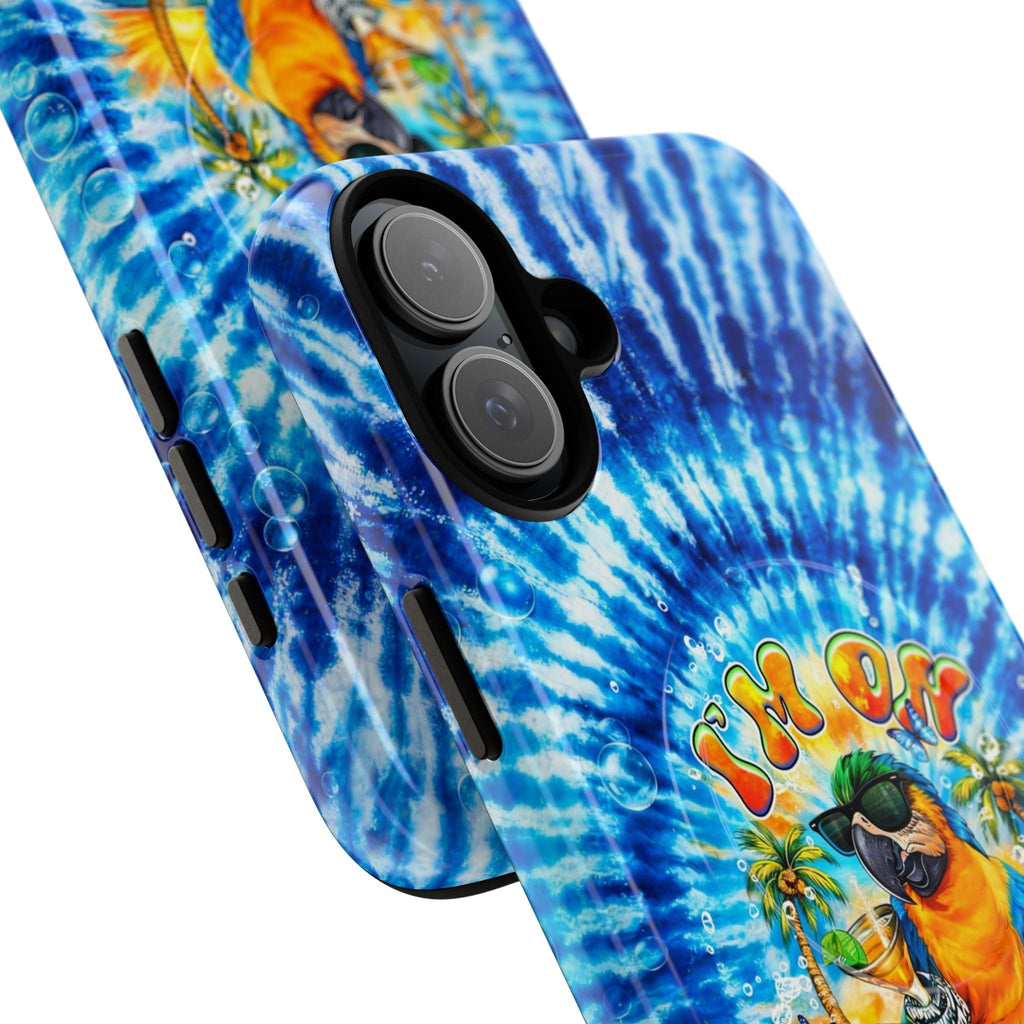 I'M ON ISLAND TIME PARROT  MAGNETIC PHONE CASE  - TLHG1604261