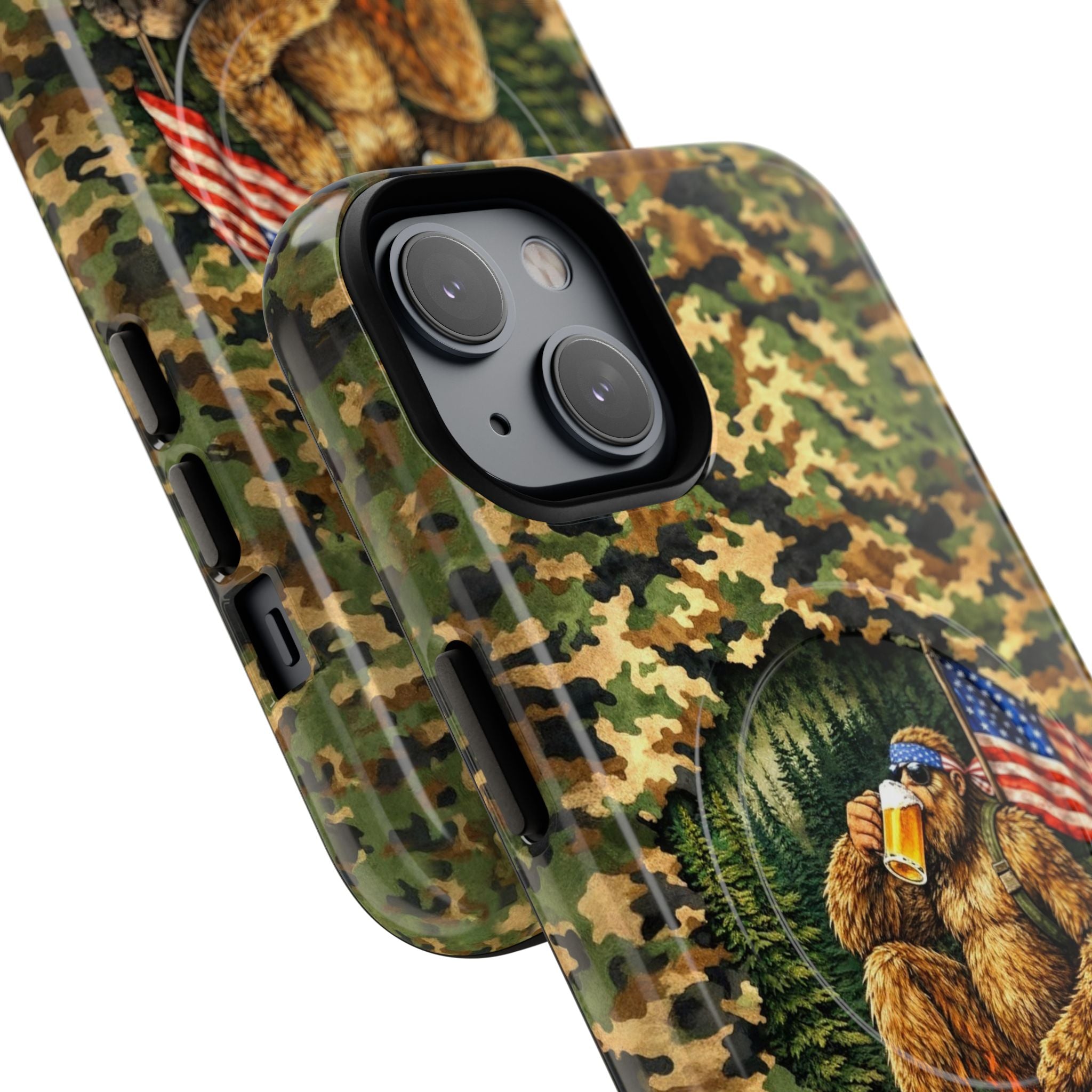 BIGFOOT CAMPFIRE CAMOUFLAGE MAGNETIC PHONE CASE   - TLHN1604264