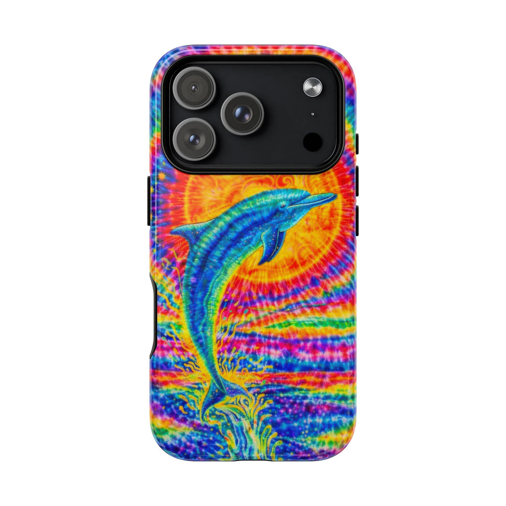 DOLPHIN SUN COLORFUL SWIRL MAGNETIC  PHONE CASE  - TLTW2205261