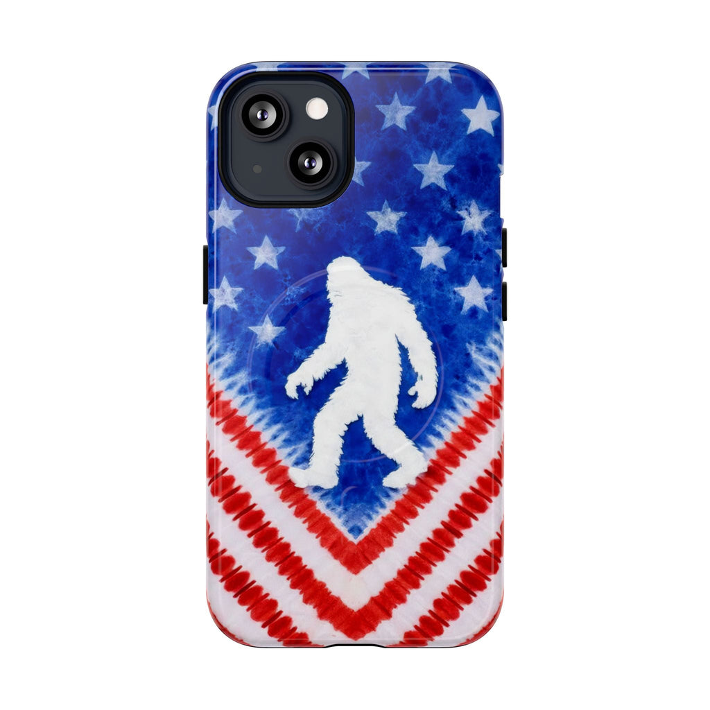 BIGFOOT FLAG RED WHITE & BLUE SWIRL MAGNETIC PHONE CASE  - TLTW2105265