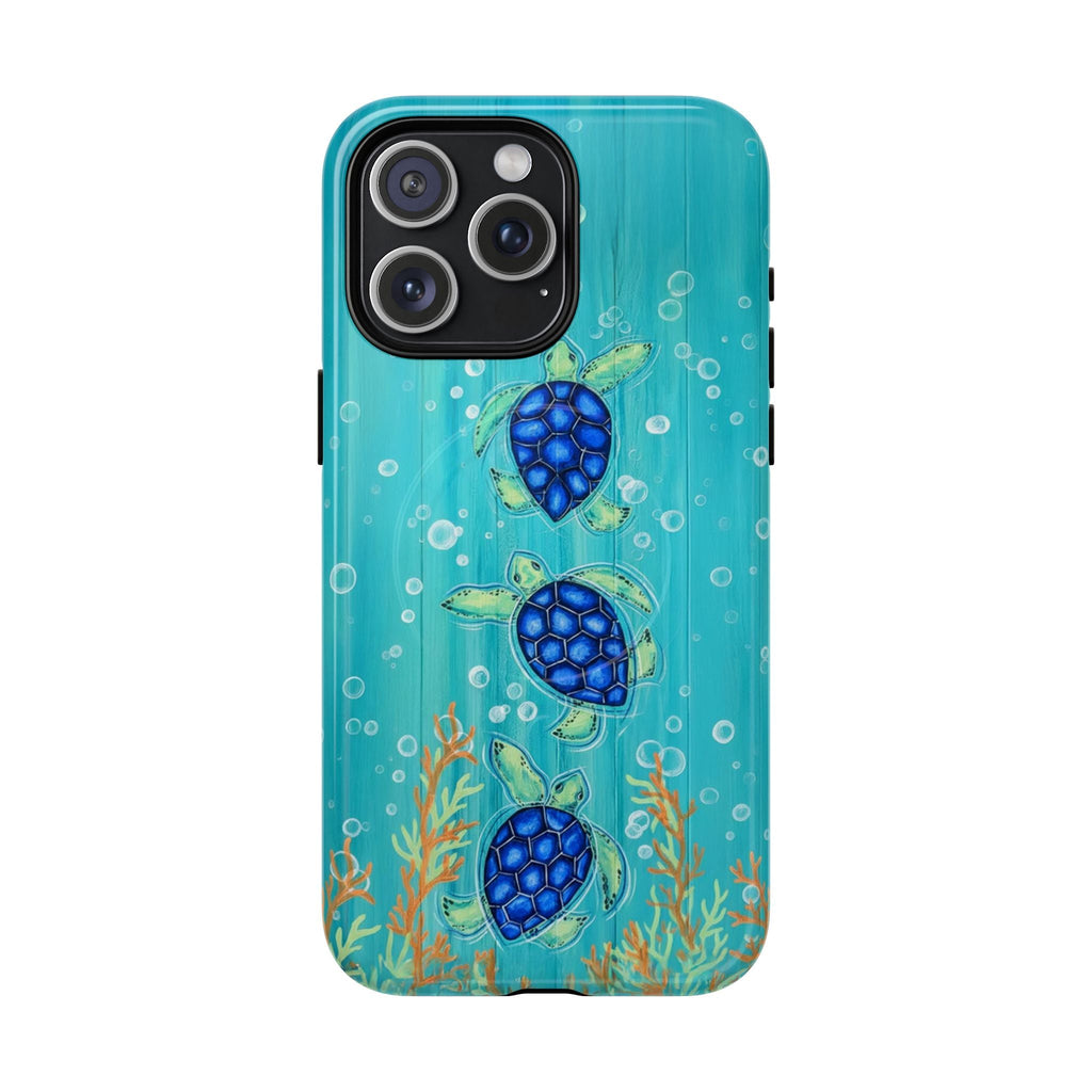 THREE SEA TURTLE MAGNETIC PHONE CASE  - TLTW2804264