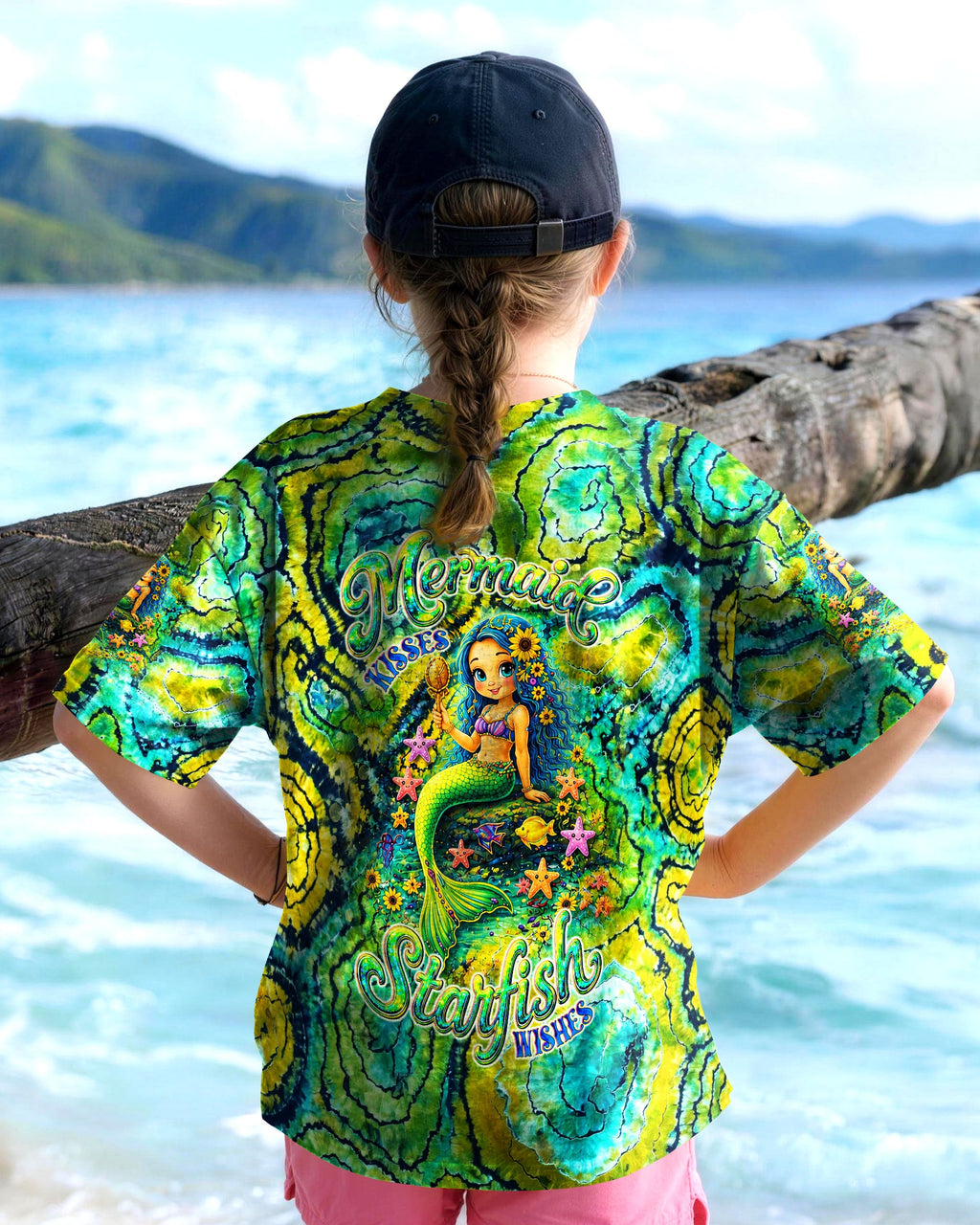 MERMAID KISSES STARFISH WISHES KIDS ALL OVER PRINT - TLNT2505261
